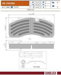 DANBLOCK set placute frana, frana disc DANBLOCK DB 2942982 (DB 2942982)