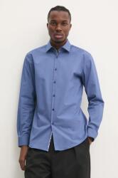 HUGO BOSS pamut ing férfi, galléros, slim, 50534044 - kék 46 - answear - 22 990 Ft