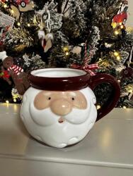 Mikulás fej kerámia bögre 3dl