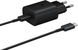 Samsung Type-C + kábel hálózati töltő, 25W Black