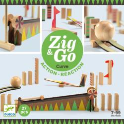 DJECO Építőjáték - Sokasodó ívelő, 27 db-os - Zig and Go - Curve (5641)