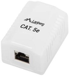 Lanberg Falon kívüli aljzat CAT. 5e FTP árnyékolt 1xRJ45 fehér (OS5-0001-W) - cyberdepo