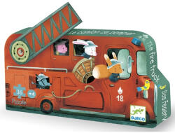 DJECO Tűzoltó dobozos puzzle 16 db-os (DJ07269)