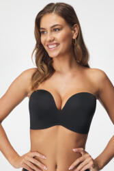 Wonderbra Ultimate Strapless bardot Double Push-Up melltartó, merevítők nélkül fekete, 85D