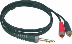 KLOTZ Y inzert kábel 2 x RCA - 6, 3 mm TRS Jack