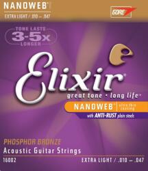 Elixir Foszfor Bronz Akusztikus Gitárhúr (Nanoweb bevonat)