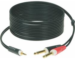 KLOTZ Y inzert kábel 2 x 6, 3 mm TS Jack - 3, 5 mm TRS Jack