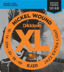 D'addario EJ XL Jazz Elektromos Gitárhúr (Tekercselt G húr)