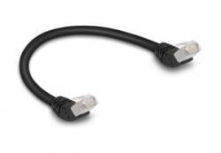 Delock RJ45 hálózati kábel Cat. 6A S/FTP 45 fokban felfelé hajló 0, 25 m fekete (80259) (80259)