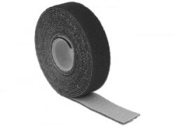 Delock Hurkolható rögzítok, 3 m x 20 mm (H x Sz) tekercs, fekete (18714) - aqua