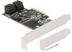Delock 5 portos SATA PCI Express x4 Kártya - alacsony profilú formatényező (90395)