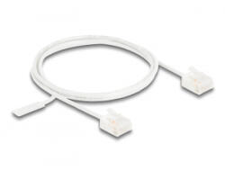 Delock RJ45 hálózati kábel Cat. 6 UTP ultravékony 1 m fehér rövid csatlakoztatókkal (80774) (80774)
