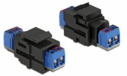 Delock Keystone modul 2 tűs sorkapocs > sorkapocs fekete (86867) - aqua