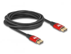 Delock DisplayPort kábel 8K 60 Hz 5 m piros fém (80607)