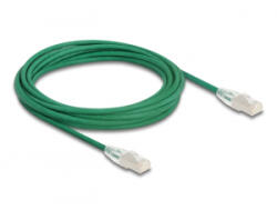Delock RJ45 hálózati kábel Cable Cat. 6A apa apa hajlított csatlakozóval U/FTP Slim 5 m, zöld (80368) (80368)