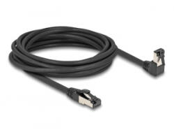 Delock RJ45 hálózati kábel Cat. 8.1 S/FTP 90 fokban lefelé hajló / egyenes 5 m fekete (80448) (80448)
