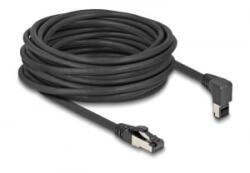 Delock RJ45 hálózati kábel Cat. 8.1 S/FTP 90 fokban felfelé hajló / egyenes 10 m fekete (80398) (80398)
