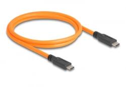 Delock USB 5 Gbps kábel USB Type-C apa - USB Type-C apa kötött felvételre 1 m narancs színű (87959)