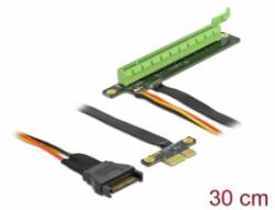 Delock PCI Express Riser kártya x1 - x16 hajlékony kábellel, 30 cm (85762) (85762) - aqua