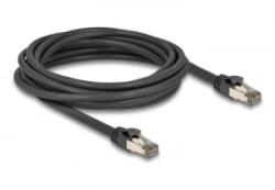 Delock RJ45 hálózati kábel Cat. 6A U/FTP ultrahajlékony belső fém borítással 5 m, fekete (80243) (80243)