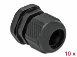 Delock PG19 tömszelence 10 db. fekete (60220)