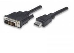 TECHLY HDMI / DVI Csatlakozókábel [1x HDMI dugó - 1x DVI dugó, 24+1 pólusú] 5.00 m Fekete