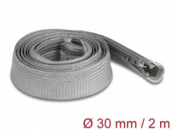 Delock Befont karmantyú zipzáras szorítóval hőállóság egészen 2 m x 30 mm-es szürke (20831) (20831)