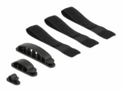 Delock Kábeltartó és Velcro szalag szett 6 db. (18393) (18393)