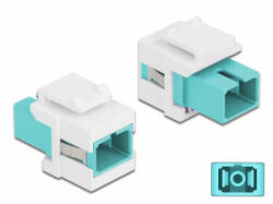 Delock Keystone modul SC Simplex aljzat - SC Simplex aljzat vízkék / fehér (86716) - aqua