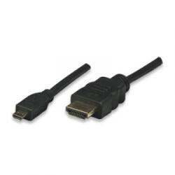 TECHLY HDMI Csatlakozókábel [1x HDMI dugó - 1x HDMI dugó, D mikro] 3.00 m Fekete