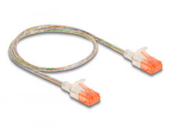 Delock RJ45 hálózati kábel Cat. 6A U/UTP vékony 0, 5 m áttetsző (80352)