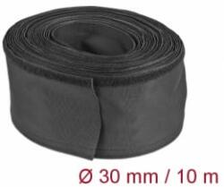 Delock Szőtt tépőzáras karmantyú 10 m x 30 mm-es, fekete (19216) - aqua