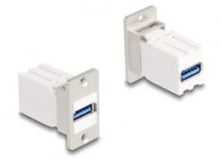 Delock Panel tartó Keystone modul kapcsoló USB 5 Gbps A-típusú USB anya A-típusú USB anya kúpos (67165) (67165) - aqua