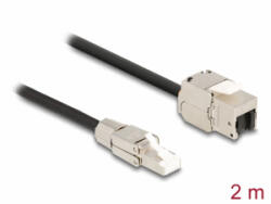 Delock Kábel RJ45 dugasz terepen szerelhető Keystone Modul RJ45 aljzathoz Cat. 6A 2 m (87209) (87209)