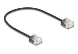 Delock RJ45 hálózati kábel Cat. 6 UTP ultra vékony 0, 3 m, fekete (80369) (80369)
