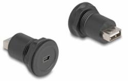 Delock USB 2.0 Mini-B-típusú USB 2.0 A-típusú beépített csatlakozóval fekete (66742)