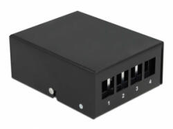 Delock Fekete 4 portos Keystone próbapanel (43409) (43409)