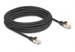 Delock RJ45 hálózati kábel fonott borítással Cat. 6A S/FTP apa - apa 10 m fekete (80322) (80322)