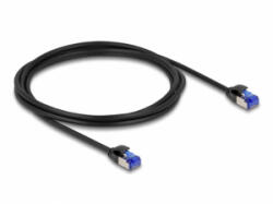 Delock RJ45 hálózati kábel Cat. 6A S/FTP vékony 2 m fekete (80228) (80228)