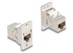 Delock Panel tartó RJ45 Keystone modul kapcsoló anya - anya Cat. 6A fém kúpos (67163) (67163) - aqua