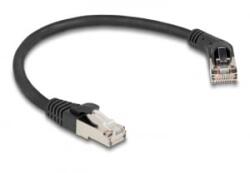 Delock RJ45 hálózati kábel Cat. 6A S/FTP 45 -ben jobbra hajlított apa egyenes apa 0, 25 m fekete (80487) (80487)