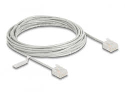 Delock RJ45 hálózati kábel Cat. 6 UTP ultravékony 5 m szürke rövid csatlakoztatókkal (80771)