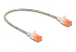 Delock RJ45 hálózati kábel Cat. 6A U/UTP vékony 0, 3 m áttetsző (80351) (80351)