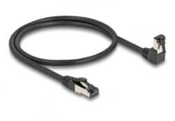 Delock RJ45 hálózati kábel Cat. 8.1 S/FTP 90 fokban lefelé hajló / egyenes 0, 5 m fekete (80399) (80399)