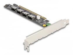Delock PCI Express 16 kártya 4 x belső SFF-8654 4i NVMe-hez - elágazás (90111) (90111) - aqua