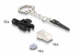Delock RJ45 Moduláris dugó Cat. 6A zárható 10 db szett (66988) (66988)
