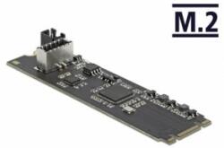 Delock Átalakító M. 2 kulcs B+M apa - 1 x belső USB 3.2 Gen 2 Kulcs A, 20 tűs anya csatlakozó (63330) (63330) - aqua