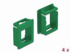 Delock Keystone modultartó tokokhoz (4 db) zöld (86763) (86763) - aqua