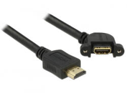 Delock kábel HDMI A apa> HDMI A anya panelrögzítés 110 -os szögben 1 m (85103) (85103) - aqua
