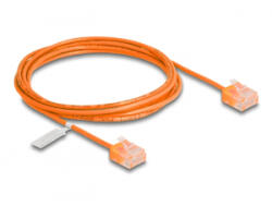 Delock RJ45 hálózati kábel Cat. 6 UTP ultravékony 2 m narancssárga rövid csatlakoztatókkal (80856) (80856)